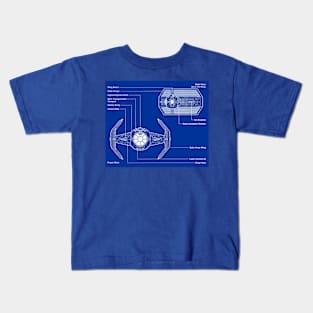 Command Fighter Craft Blueprint Kids T-Shirt